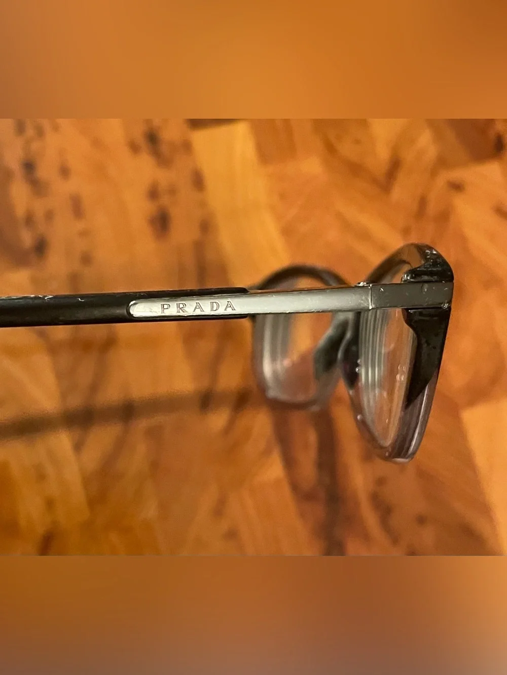 Vintage Prada Acetate Eyeglasses Frames Black.  VPR 04P Preowned